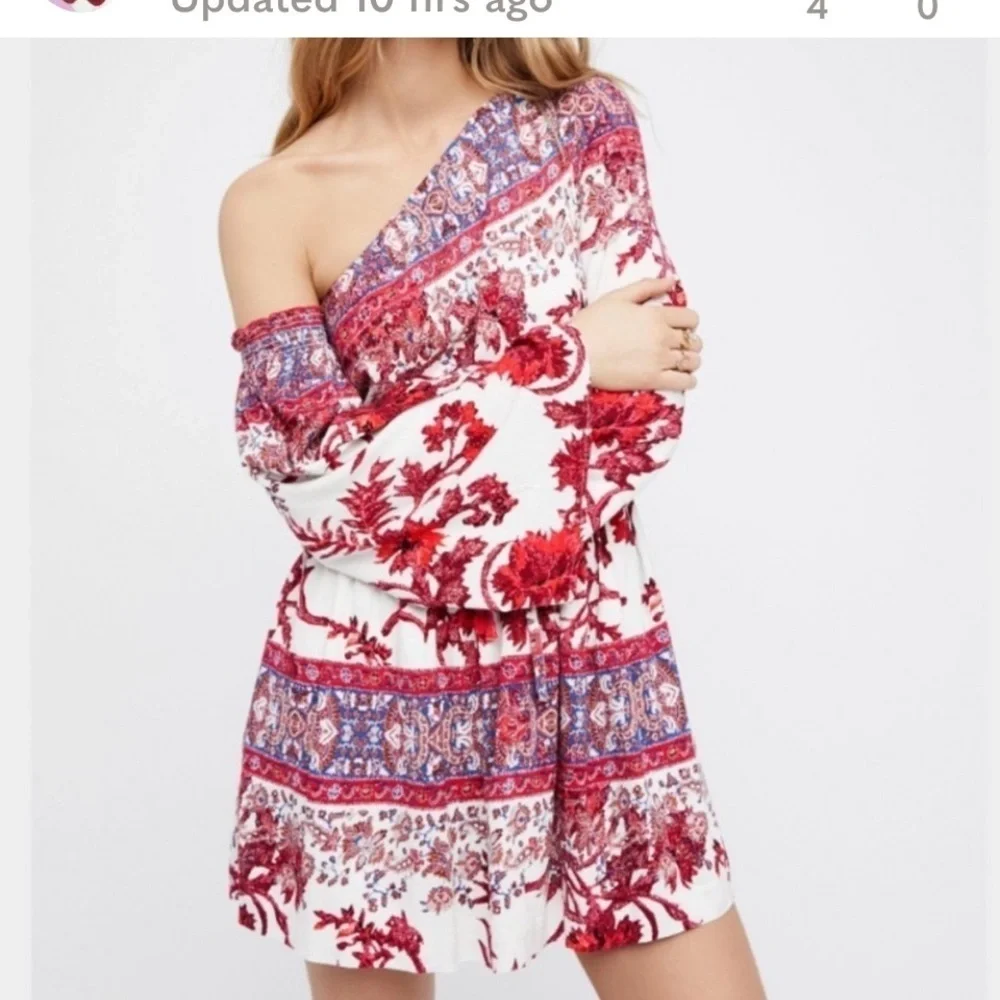 FREE PEOPLE dress Modern Nomad Mini asymmetrical off the shoulder small